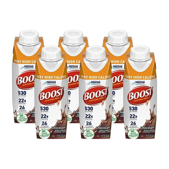 Boost Very High Calorie Nutritonal Drink, Chocolate, 8 FL OZ (Pack of 6)