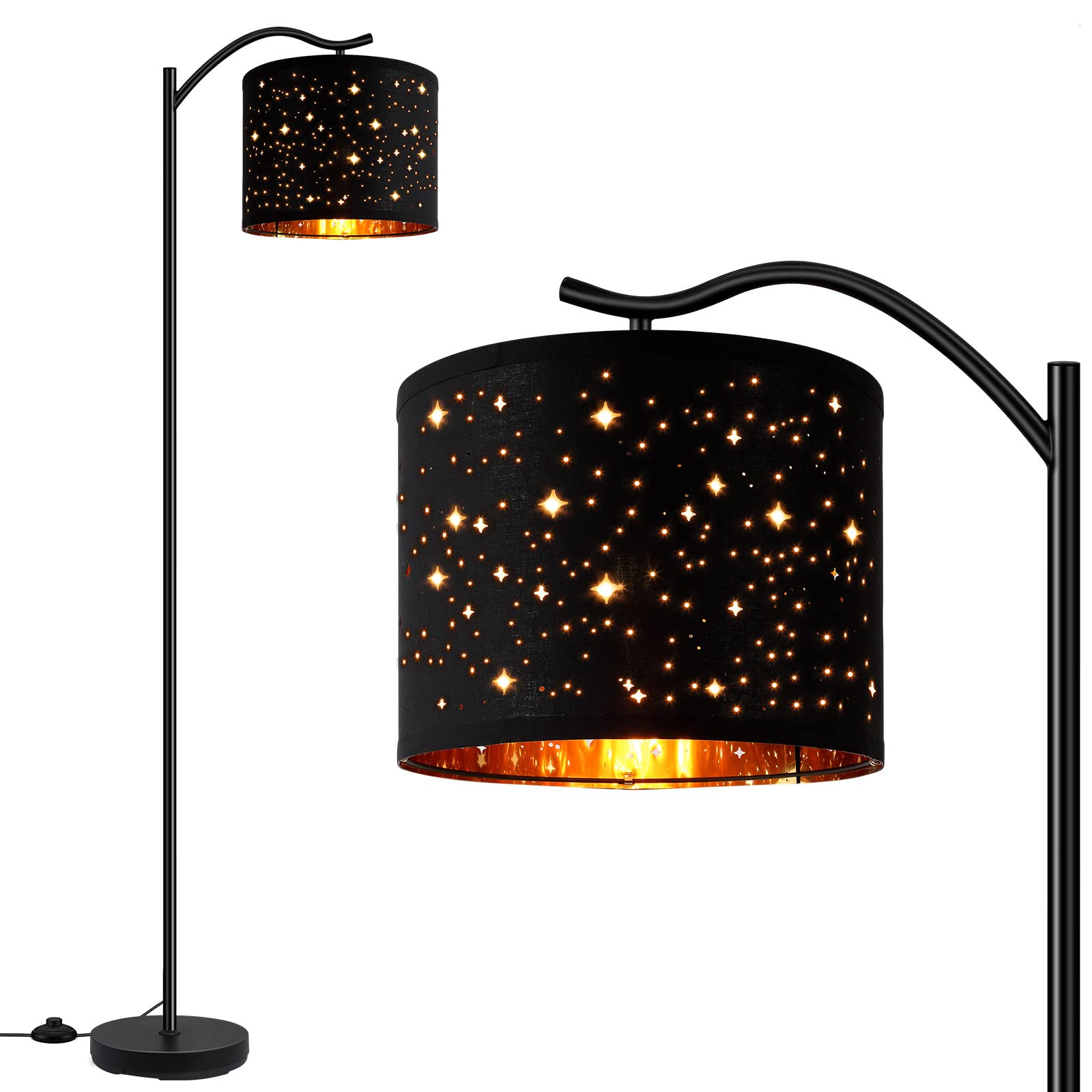 BoostArea Floor Lamp for Living Room,LED Arched Tall Modern Standing ...