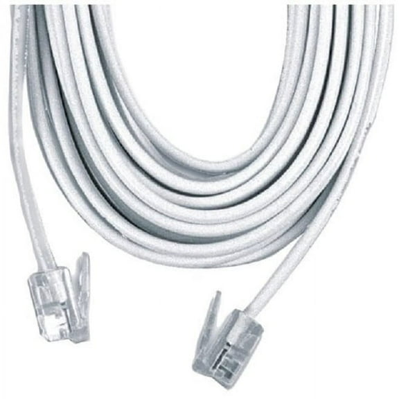BoostWaves 50' Foot White Telephone Extension Cord Cable Line Wire RJ-11 LifeTime Warranty