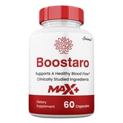 Boostaro Max+ Blood Flow Pills, Boostaro Max+ ed Capsules, Maximum Strength Male Supplement 1 Pack