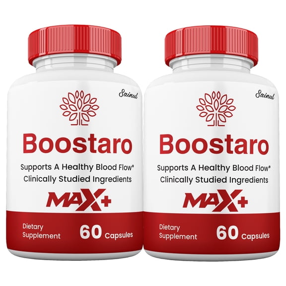 Boostaro Max+ Blood Flow Pills, Boostaro Max+ ed Capsules, Maximum Strength Male Supplement (2 Pack)