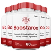 Boostaroo Blood Flow Pills, Maximum Strength for Male Health, Boostaroo Male Supplement 5 Pack