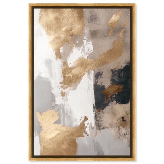Boosted Canvas Midcentury Abstract by Art Remedy, Gold Frame, 36" x 54"