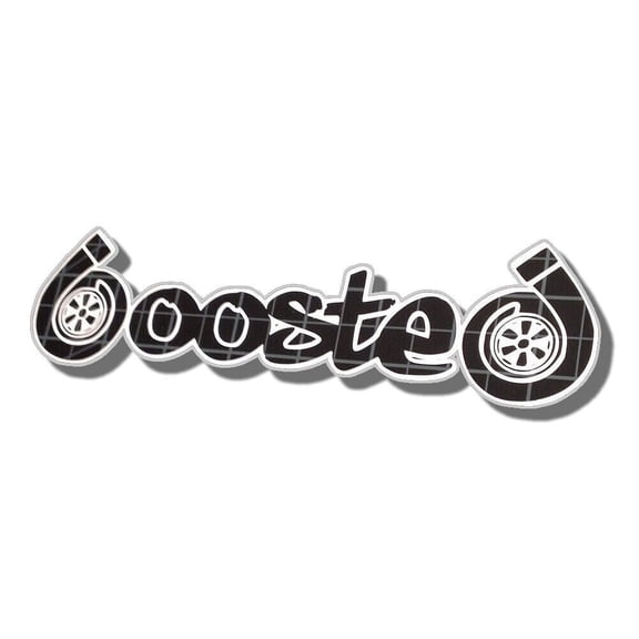Boosted JDM Sticker Decal Turbo Vinyl 8" Inches Long Model: 600sted