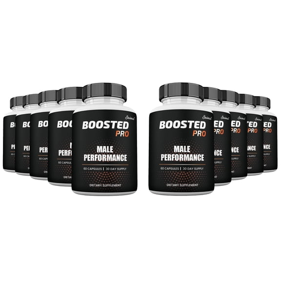 Boosted PRO Blood Flow Capsules, Maximum Strength, Boosted PRO Male Supplement Pills (10 Pack)