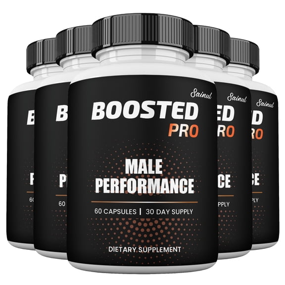 Boosted PRO Blood Flow Capsules, Maximum Strength, Boosted PRO Male Supplement Pills (5 Pack)