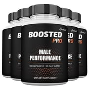 Boosted PRO Blood Flow Capsules, Maximum Strength, Boosted PRO Male Supplement Pills 5 Pack