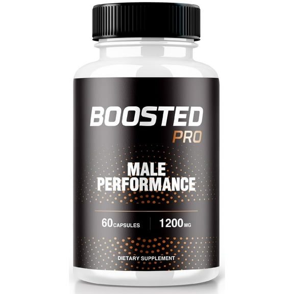 Boosted Pro Pills for Men, BoostedPro Dietary Supplement, Official Capsules for Maximum Blood Flow Support, Boost Pro Vitamins Health Reviews (60 Capsules)