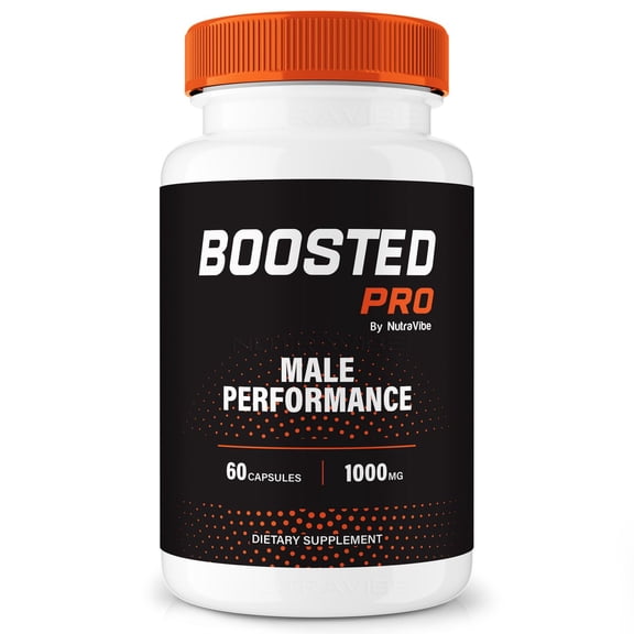 Boosted Pro Pills for Men, BoostedPro Dietary Supplement, Official Capsules for Maximum Blood Flow Support, Boost Pro Vitamins Health Reviews (60 Capsules)