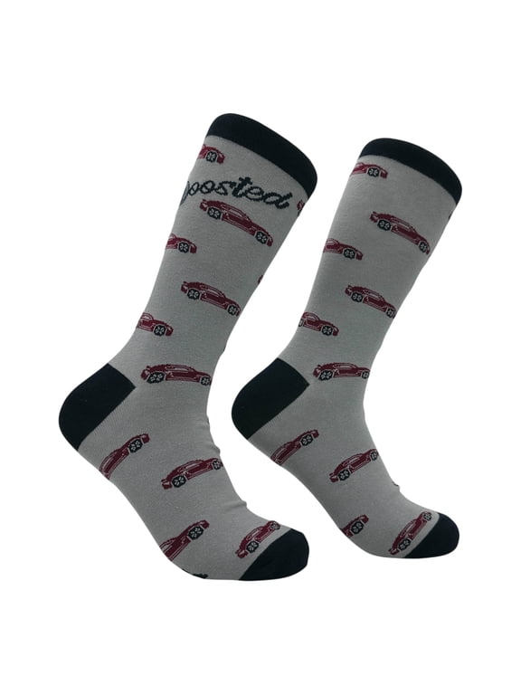 Boosted Socks Funny Sarcastic Car Guy Graphic Novelty Footwear for Men