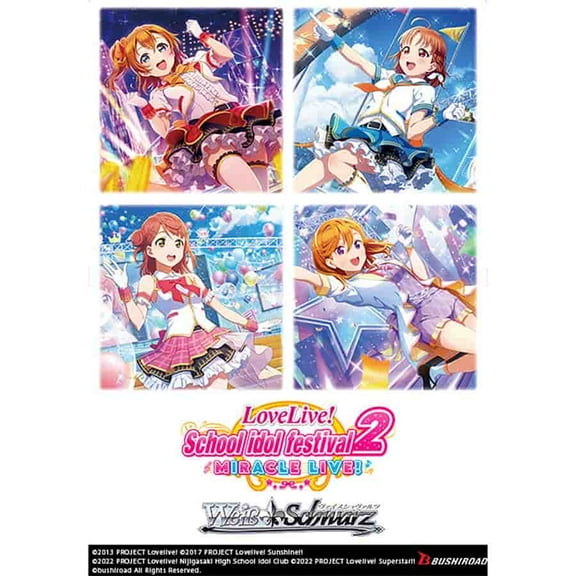 Weiss Schwarz Trading Card Game Love Live School idol festival 2 MIRACLE LIVE! Booster Box (16 Packs)