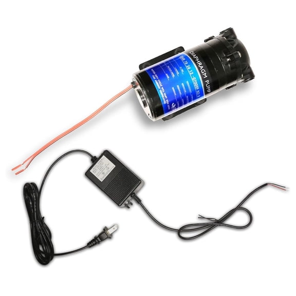 Booster Pump with Transformer Adapter for 50 GPD Reverse Osmosis System