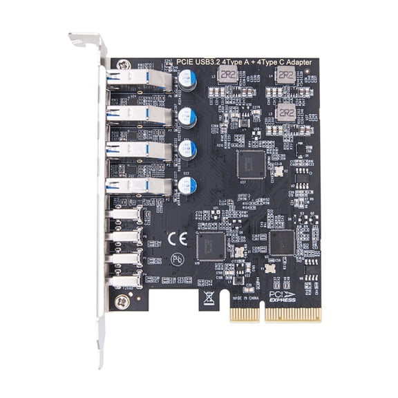 Boosting Desktops Capabilities with 8Port USB3.2 PCIe Card, Fast 10Gbps USB 3.2 PCIE Card Connecting Printers,Cameras