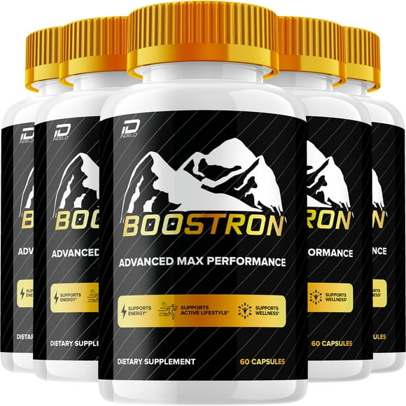 Boostron for Men Capsules – Boostron Vitamin Complex Pills, Energy, 5 Pack, 300 Capsules