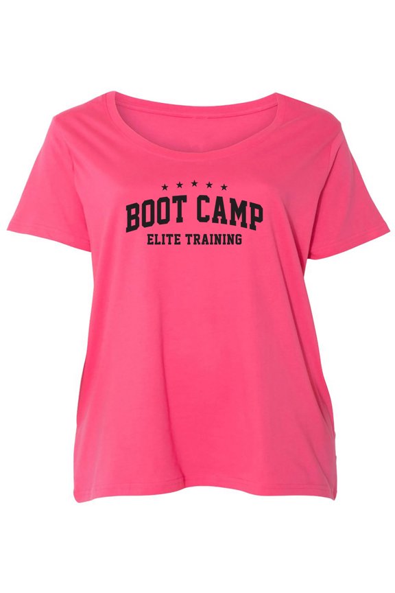 Boot Camp Elite Training Womens Plus Size Scoopneck Tee