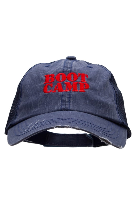 Boot Camp Embroidered Low Profile Special Cotton Mesh Cap - Navy OSFM