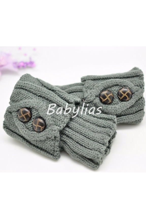 Boot Cuffs Socks Leg Warmers Crochet Knit Toppers Girls Button Knee Leggings