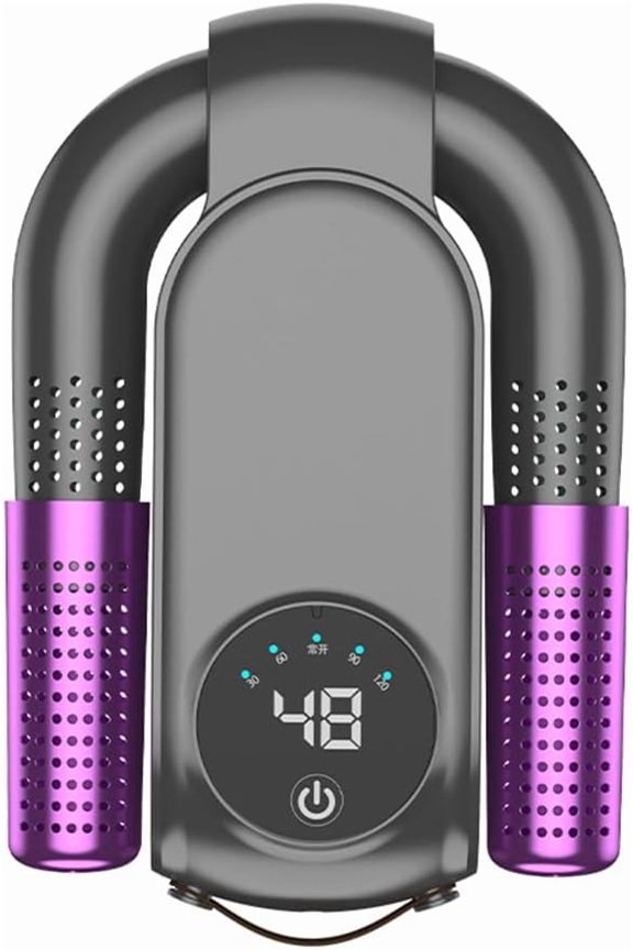 Boot Dryer, Foldable Shoe Dryer with Auto-Off Timer & Smart Panel, Low Noise 360° Airflow Warm Air Dryer for Work Boots, Shoes & Slippers