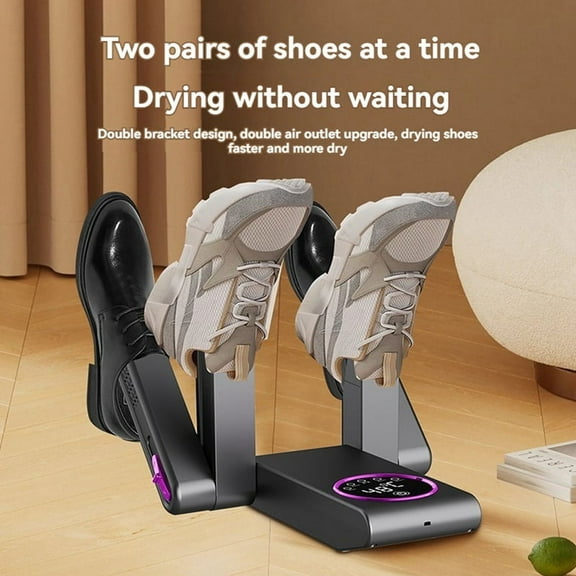 Boot Dryer Portable Electric Shoe and 180 Folding Design Smart Display for Shoes Gloves Hats Socks US Plug
