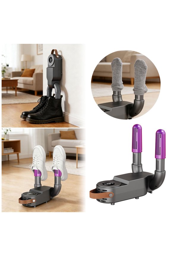 Boot Dryer for Work Boots, Portable Shoe Dryer for Sneakers and Gloves with Heat Blower Fan, Intelligent Timer & Adjustable Dry Rack, Boot Warmer for Home & Travel Use (US Plug)