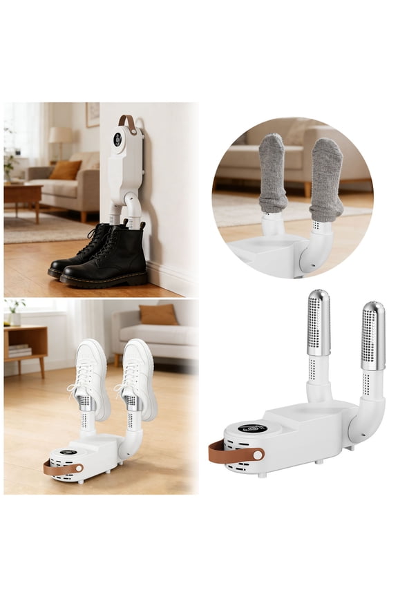 Boot Dryer for Work Boots, Portable Shoe Dryer for Sneakers and Gloves with Heat Blower Fan, Intelligent Timer & Adjustable Dry Rack, Boot Warmer for Home & Travel Use (US Plug)