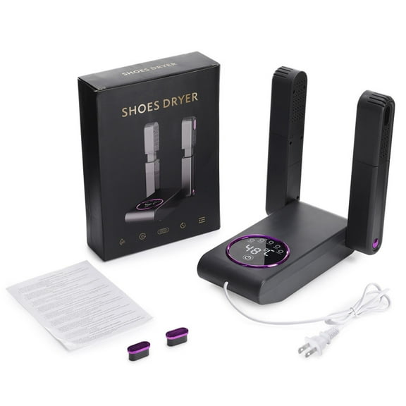 Boot Dryer for Work Boots, Shoe Dryer with Heat Blower, Glove Dryer & Boot Warmer - 180 Adjustable Dry Rack - Telescopic Bendable Dry Ports - Intelligent Timer - Black