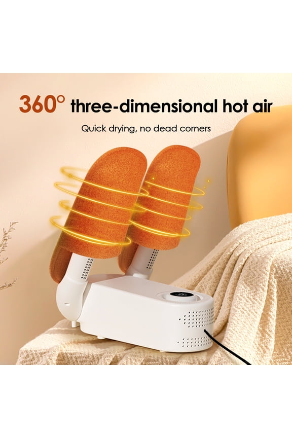 Boot Dryer for Shoes, Work Boots, Shoe Dryer with Heat Blowe Glove Dryer & Boot Warmer (White)