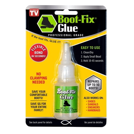 Boot-Fix Glue Professional Grade Fast Drying Shoe Repair Adhesive, Strong Flexible Bond for Rubber Shoes and Soles, 20g
