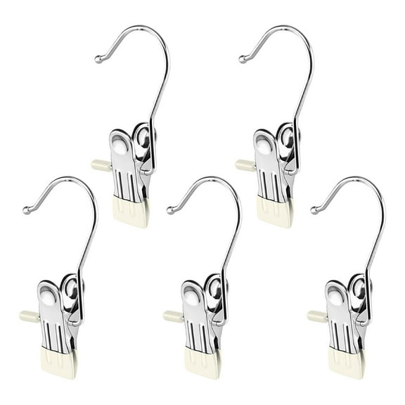Boot Hanger for Closet,5pcs Laundry Hooks with ClipsPortable Multifunctional Hangers Single Clip Space Saving for Jeans, Hats, Tall Boots, Towels