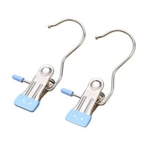 Boot Hangers Clips, 2 Pack Laundry Hooks Hanging Clips Clothes Pins Closet Hanger Organizer Clamps Socks Towel Clips Heavy Duty Clothespins Bulk Hanger Clips for Closet Travel Pants Socks Handbags(2)