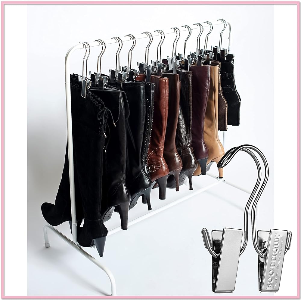Boot Organizer Boot Rack Fits In Most Closets Hangs, Holds, Shapes