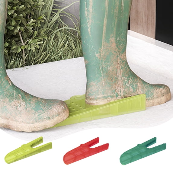 Boot Remover with Extra Grip for Cowboy, Work, Leather, and Boots – Durable Non-Slip Plastic Bootjack for Men and Women, Easy Removal and Mud Cleaning, Light Green