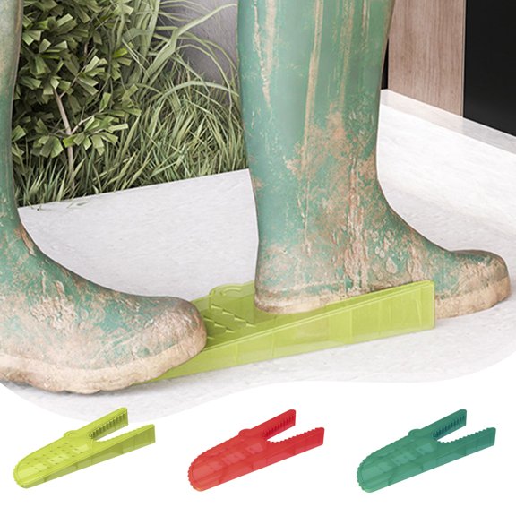 Boot Remover with Extra Grip for Cowboy, Work, Leather, and Boots – Durable Non-Slip Plastic Bootjack for Men and Women, Easy Removal and Mud Cleaning, Light Green