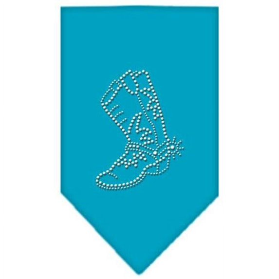 Boot Rhinestone Bandana Turquoise Small