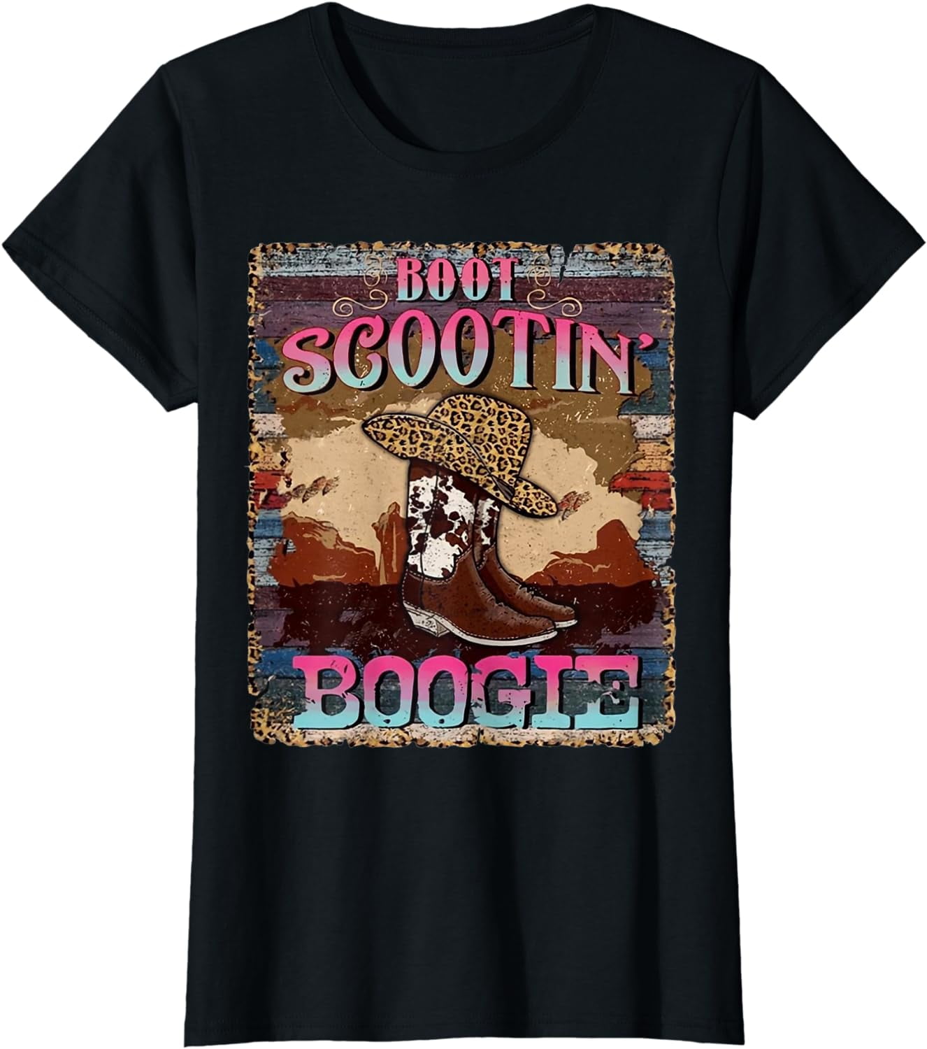 Boot Scootin鈥?Boogie Western Cowgirls Cowboy Boots TShirt