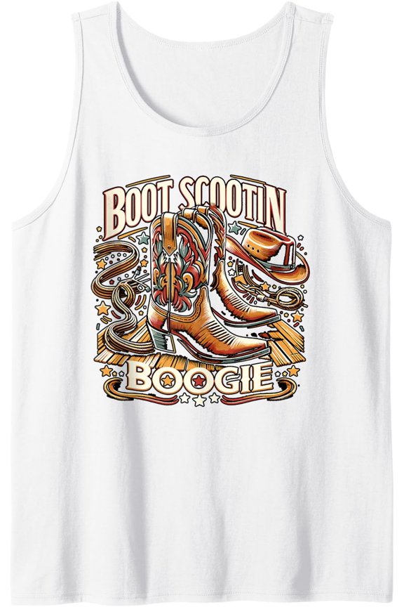 Boot Scootin Dance Cowboy Western Cowboy Boots Tank Top Size S-3XL