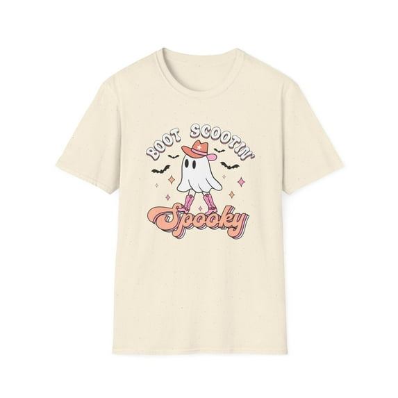 Boot Scootin' Spooky Ghost Halloween T-Shirt - Fun & Festive Halloween Tee
