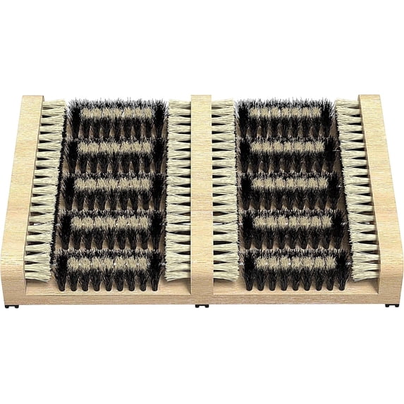 SCRUBIT Boot Scraper Brush, Flat Door Scrubber Mat Shoe Cleaner, 14.2” x 10”