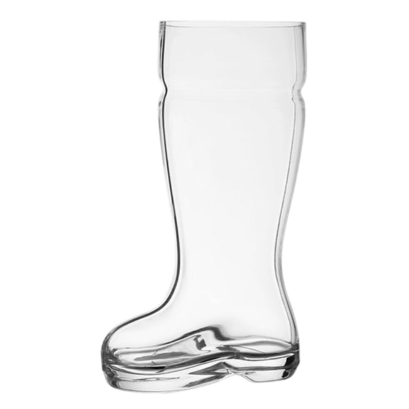 Boot Shaped Clear Beer Glass Stemless Cowboy Boot Drinking Mug Transparent Glass Beverage Cup For Beer Home Bar(Clear-23.5Cm)