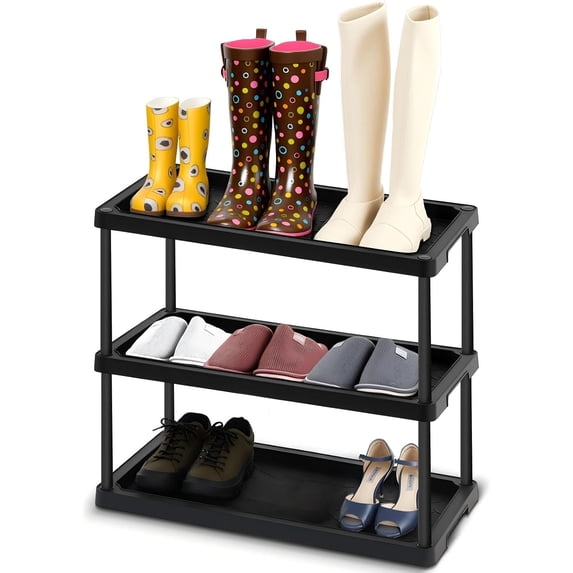 Boot Shoe Organizer Rack Plastic Boot Tray Large Waterproof Utility ...