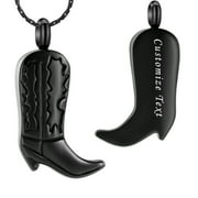 CONSTANTLIFE Boot Shoes Cremation Jewelry for Ashes Holder Urn Necklace Lockets for Human Ashes Urn Jewelry