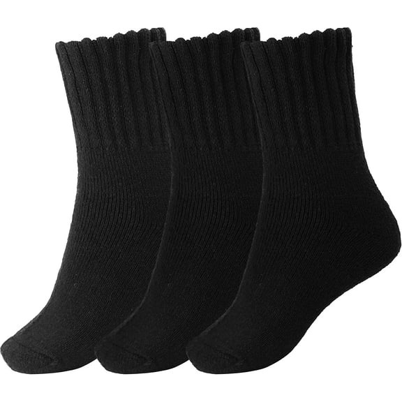 Boot Socks for Women Winter Solid Thick Warm Socks Cozy Crew Socks Christmas Gift
