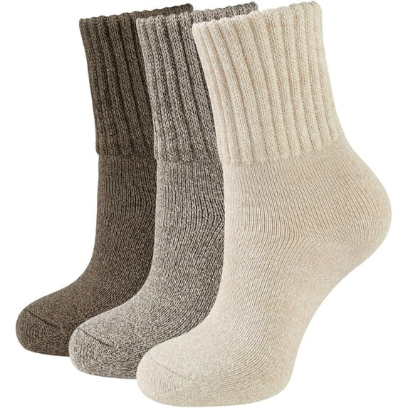 Boot Socks for Women Winter Thick Socks Warm Crew Socks Gift for Women 3 Pairs