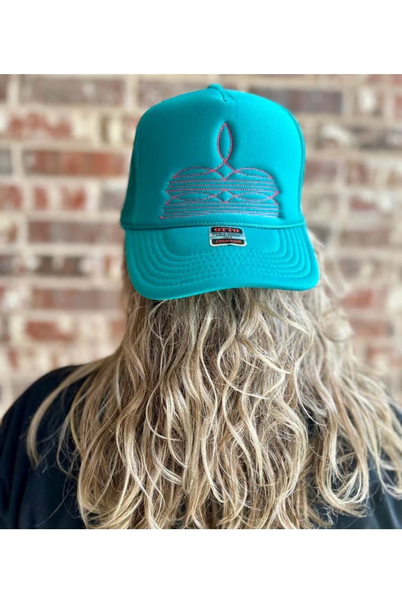 Boot Stitch Embroidered Trucker Hat
