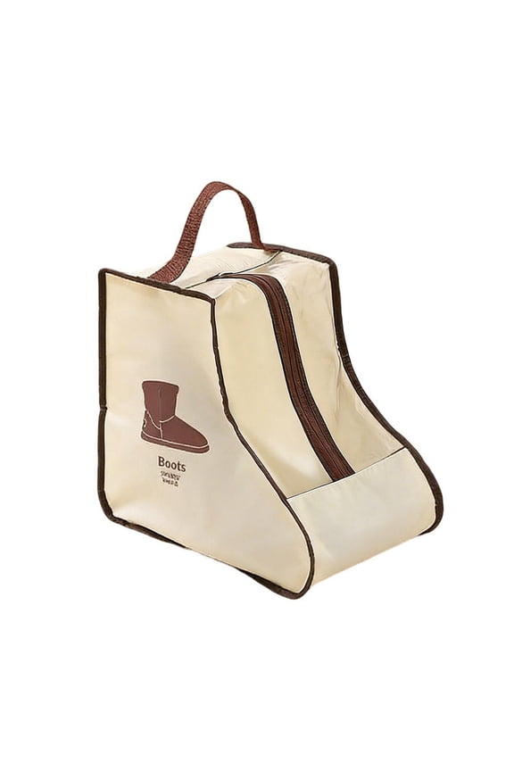 Boot Storage Bag Non-Woven Fabric Dustproof Organizer with Clear Window and Handle, Portable Shoe Storage Case for Long Boots and Short Boots, Closet Organizer
