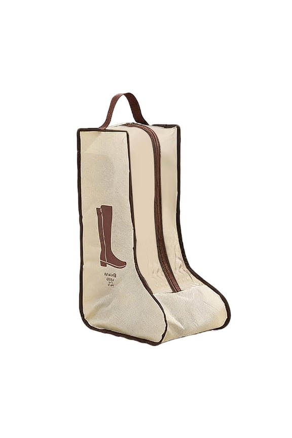 Boot Storage Bag Non-Woven Fabric Dustproof Organizer with Clear Window and Handle, Portable Shoe Storage Case for Long Boots and Short Boots, Closet Organizer