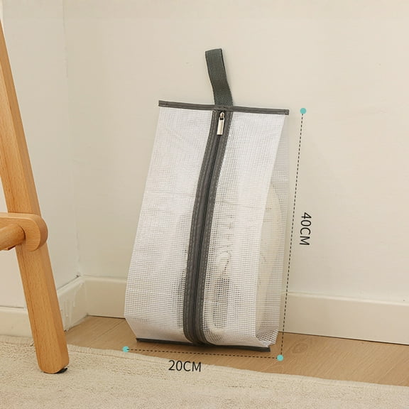 Boot Storage Bag Portable Shoes Organizer Travel Transparent PVC Mesh Thigh-high Boot Container Bag(One Size,A)