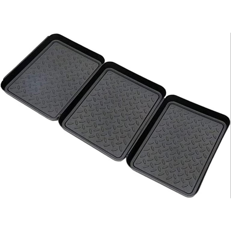 Boot Tray for Entryway Indoor, 3 Pack ShoeTray, Small Shoe Mat Tray Utility  Mats for Dogs Rubber Shoe Mat/Trash Can Mat/Wet Shoe Mats/Pet Food Tray. 