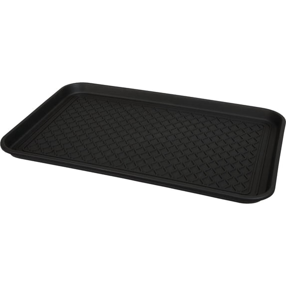 WJ Dennis Boot Tray - Plastic Floor Protector for Dirty Boots - Black