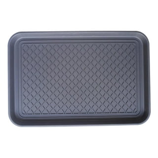 PetLike Boot Tray for Entryway Indoor, Pet Food Mat Tray, 16.7 x 12.8 inch  2 Packs, Waterproof Rubber Shoe Tray for Indoor and Outdoor, Multi-Purpose